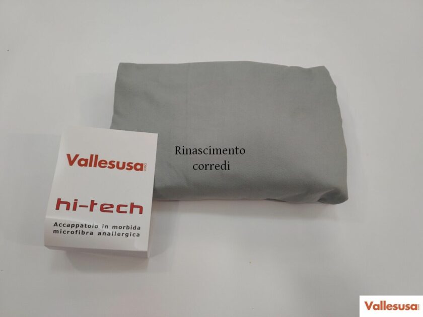 Accappatoio microfibra salva spazio ultraleggero grigio