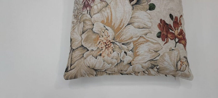 Fodera cuscino arredo gobelin 45x45 cm zhou tortora beige - immagine 2