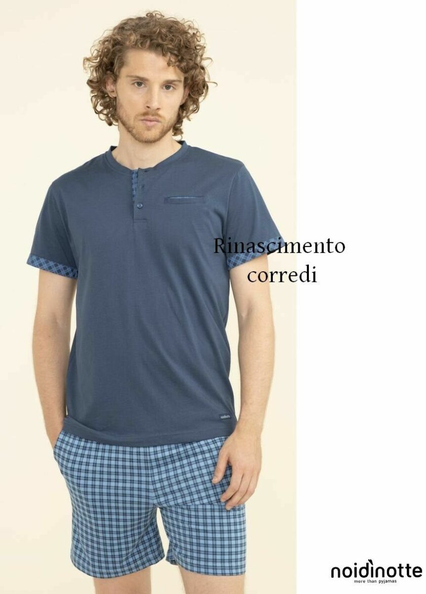 Pigiama uomo estivo in cotone  manica corte taglie forti FC2316