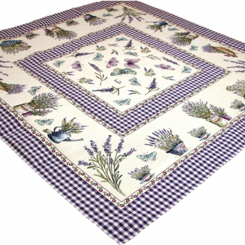 Tovaglia tavola quadrata 90x90 glicine lavanda