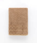 Telo bagno spugna di cotone jacquard Tiles tortora