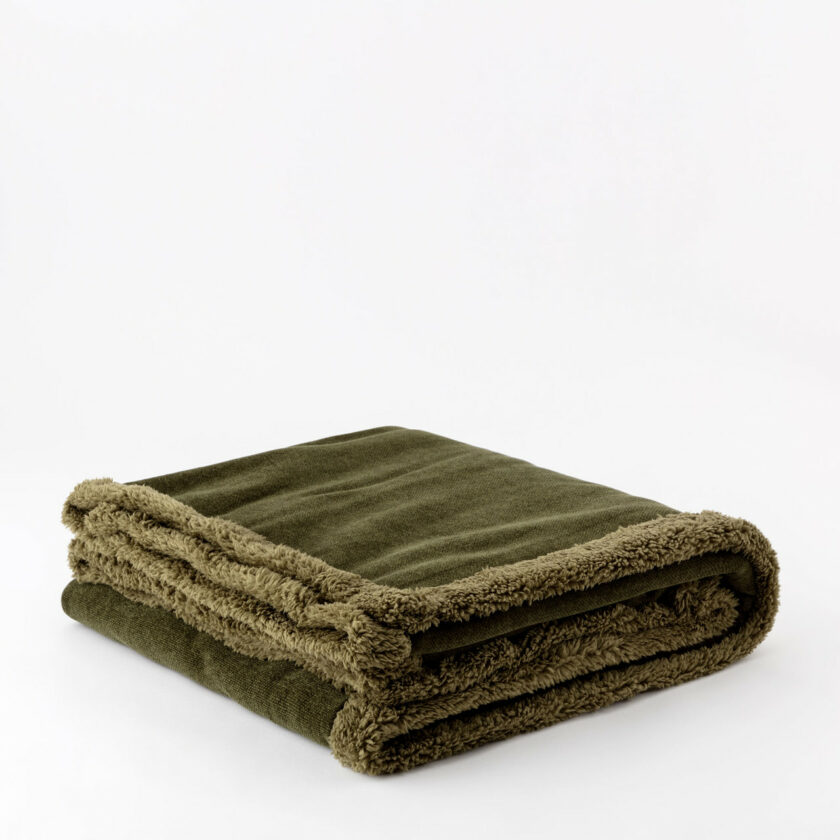 Plaid in ciniglia Milba verde bosco