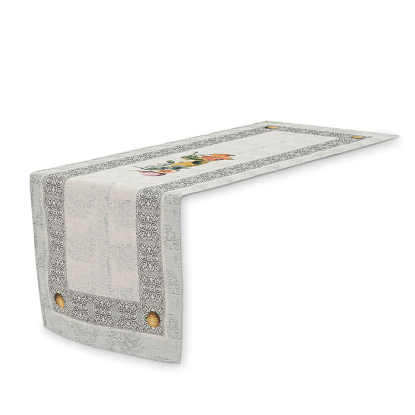 Runner tavolo gobelin jacquard rettangolare profumi del golfo 45x140 cm - immagine 2