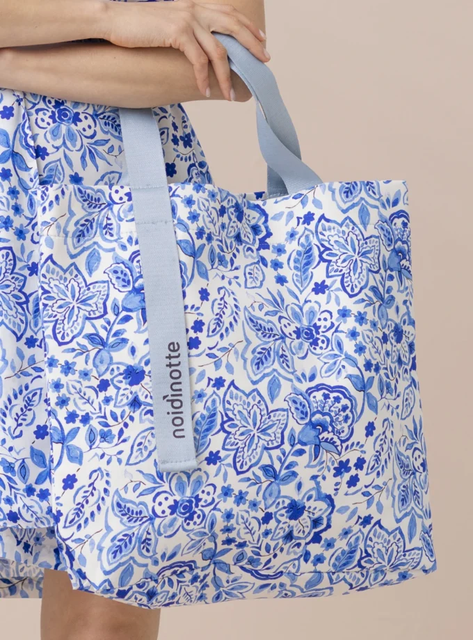 Borsa con chiusura a clips articolo acquerello TR1350 blu