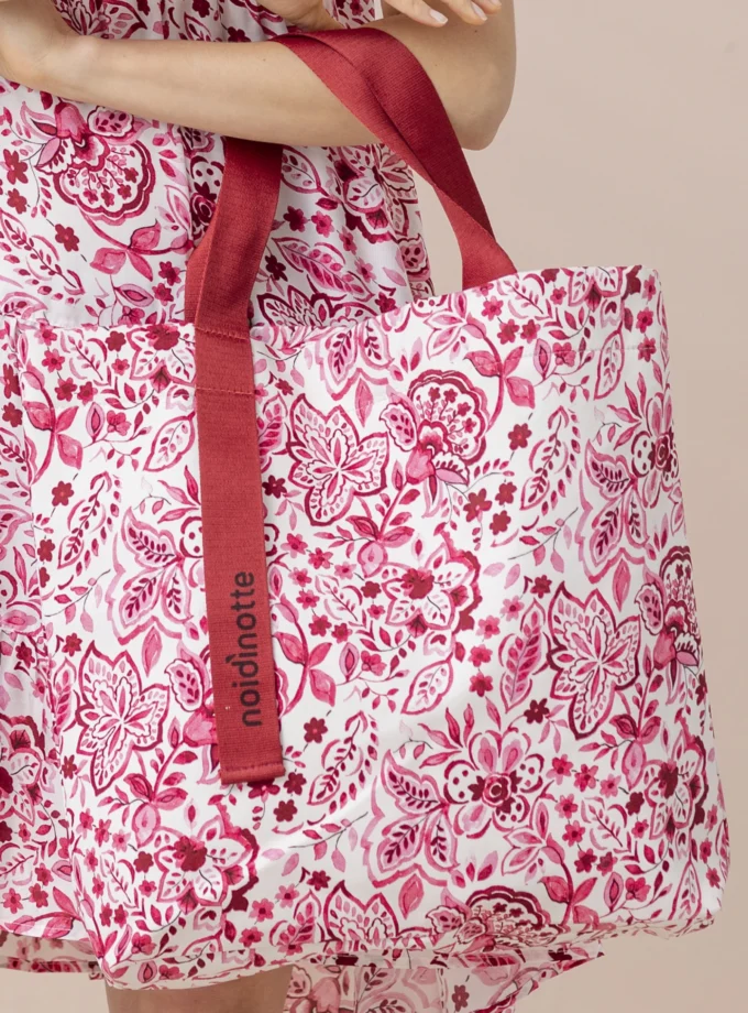 Borsa con chiusura a clips articolo acquerello TR1350 bordeaux